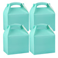 Bio Tek Turquoise Paper Gable Box / Take Out Container - Compostable - 10" x 7" x 8" - 100 count box
