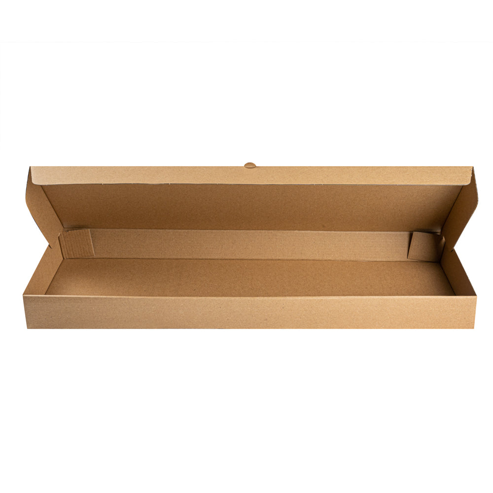Eco Pie Kraft Paper Corrugated Flatbread Box - 24" x 12" x 2" - 50 count box
