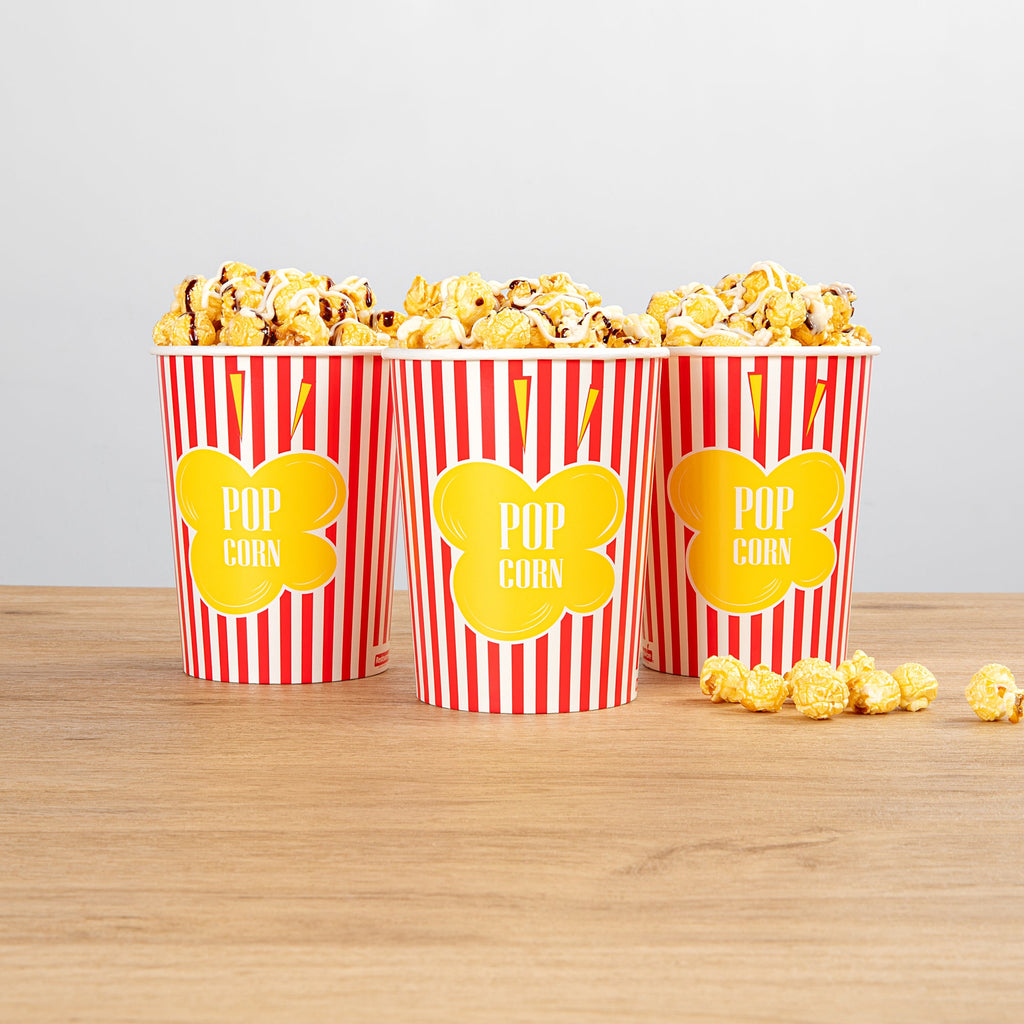Bio Tek 32 oz Red Paper Popcorn Cup - 100 count box