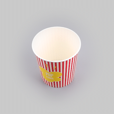 Bio Tek 130 oz Red Paper Popcorn Bucket - 100 count box