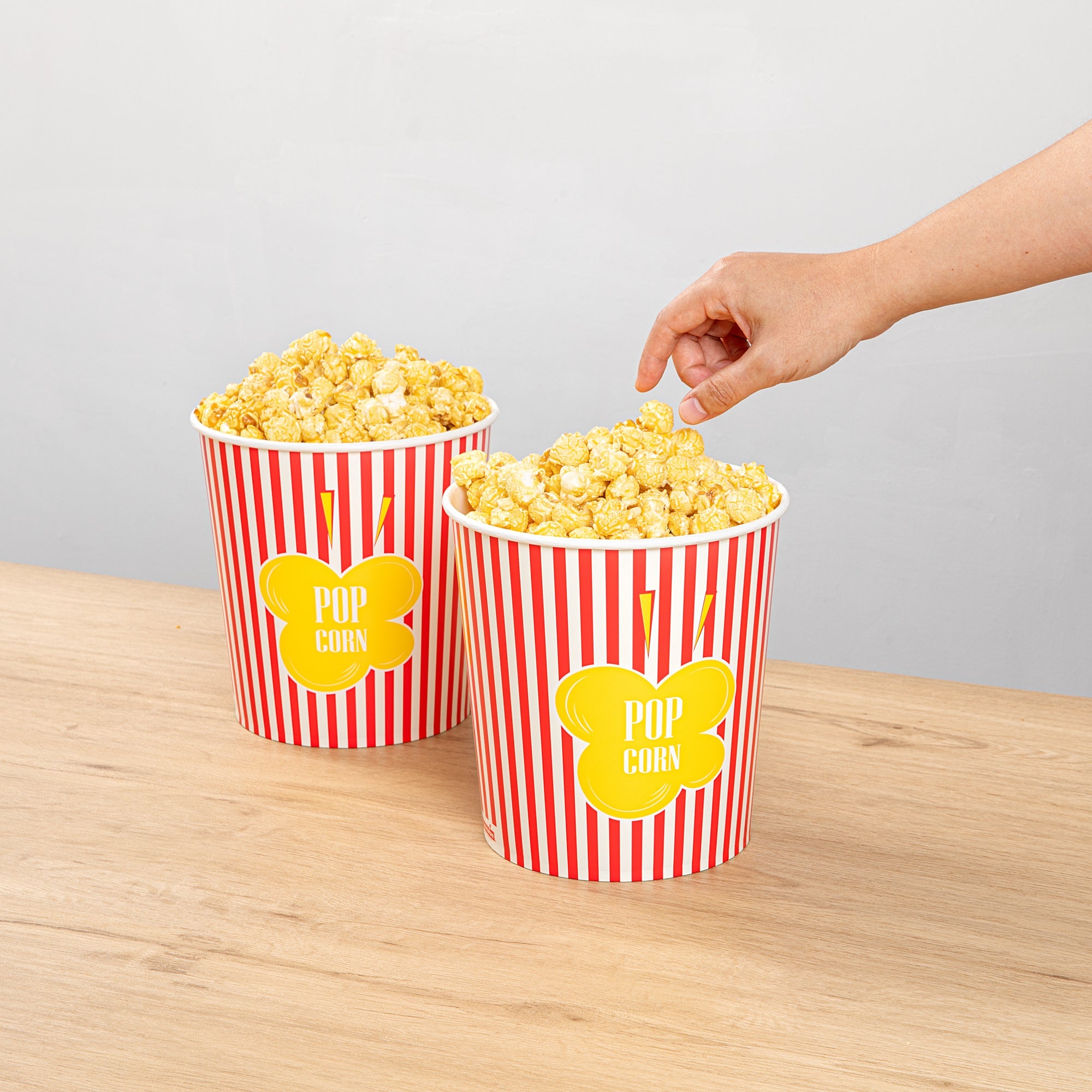 Bio Tek 130 oz Red Paper Popcorn Bucket - 100 count box
