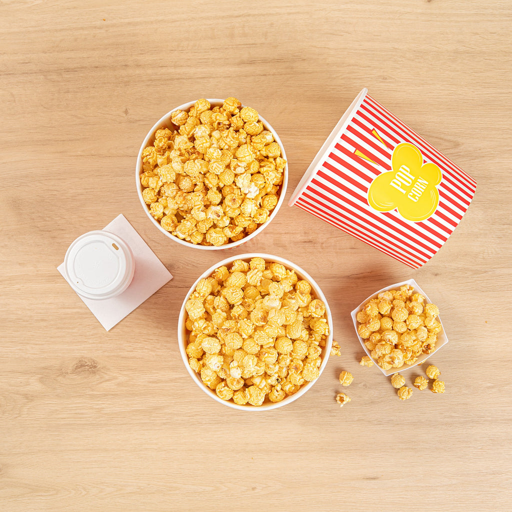 Bio Tek 130 oz Red Paper Popcorn Bucket - 100 count box