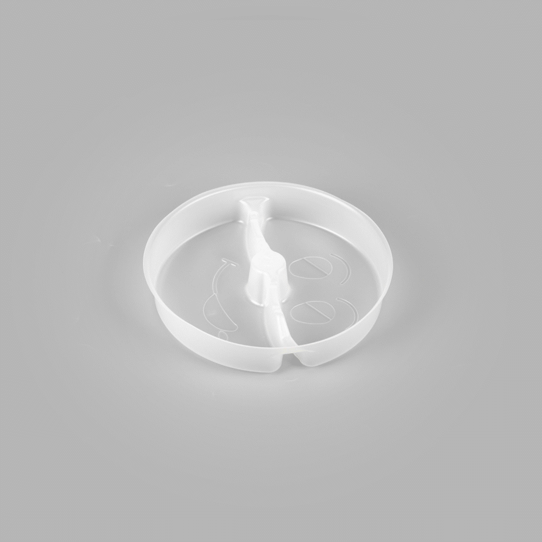 Bio Tek 12 oz White Plastic 2-Compartment Insert Tray - Fits 17-45 oz Containers - 200 count box
