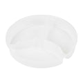 Bio Tek 15 oz White Plastic 3-Compartment Insert Tray - Fits 17-45 oz Containers - 200 count box