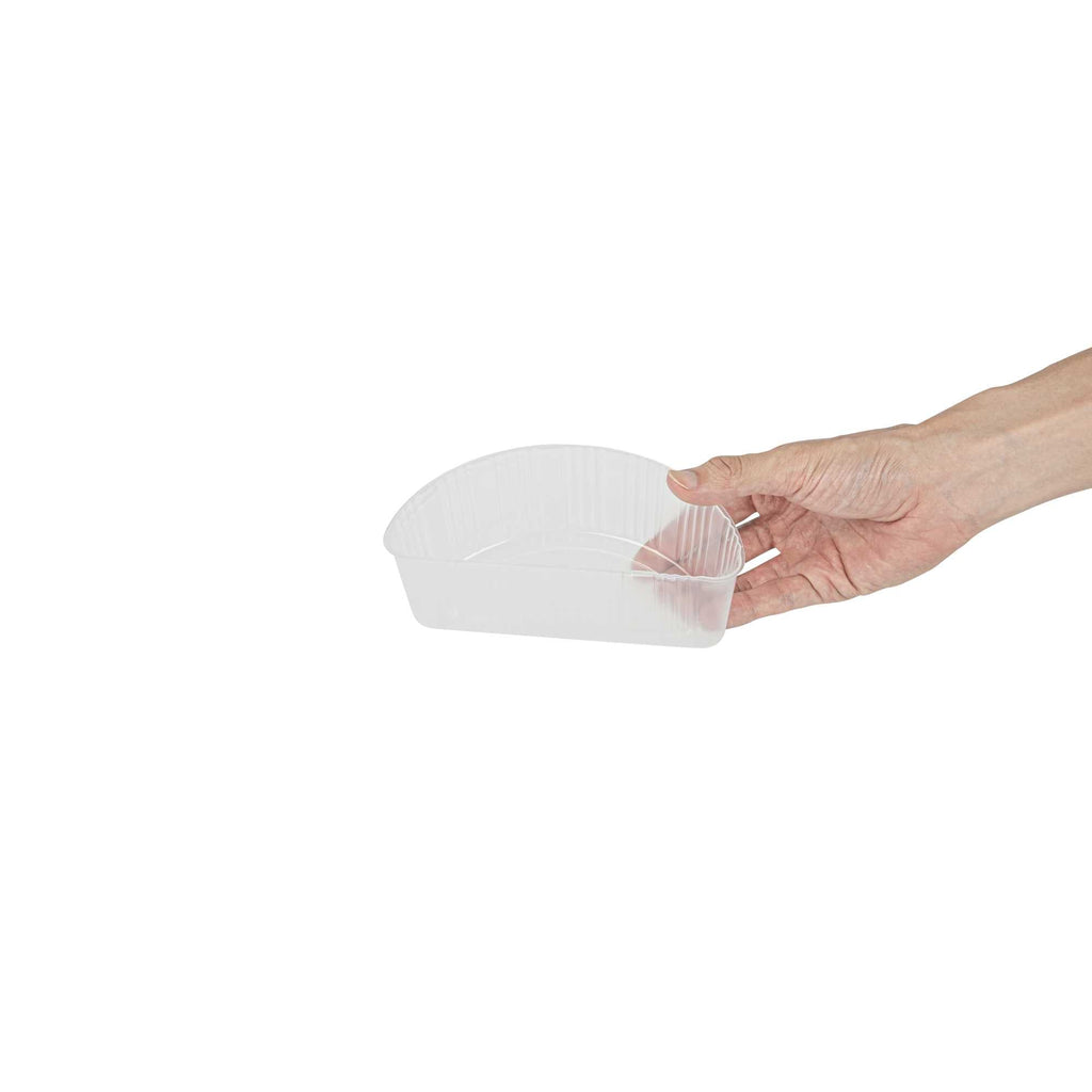 Bio Tek 16 oz White Plastic Half Insert Tray - Fits 17-45 oz Containers - 200 count box