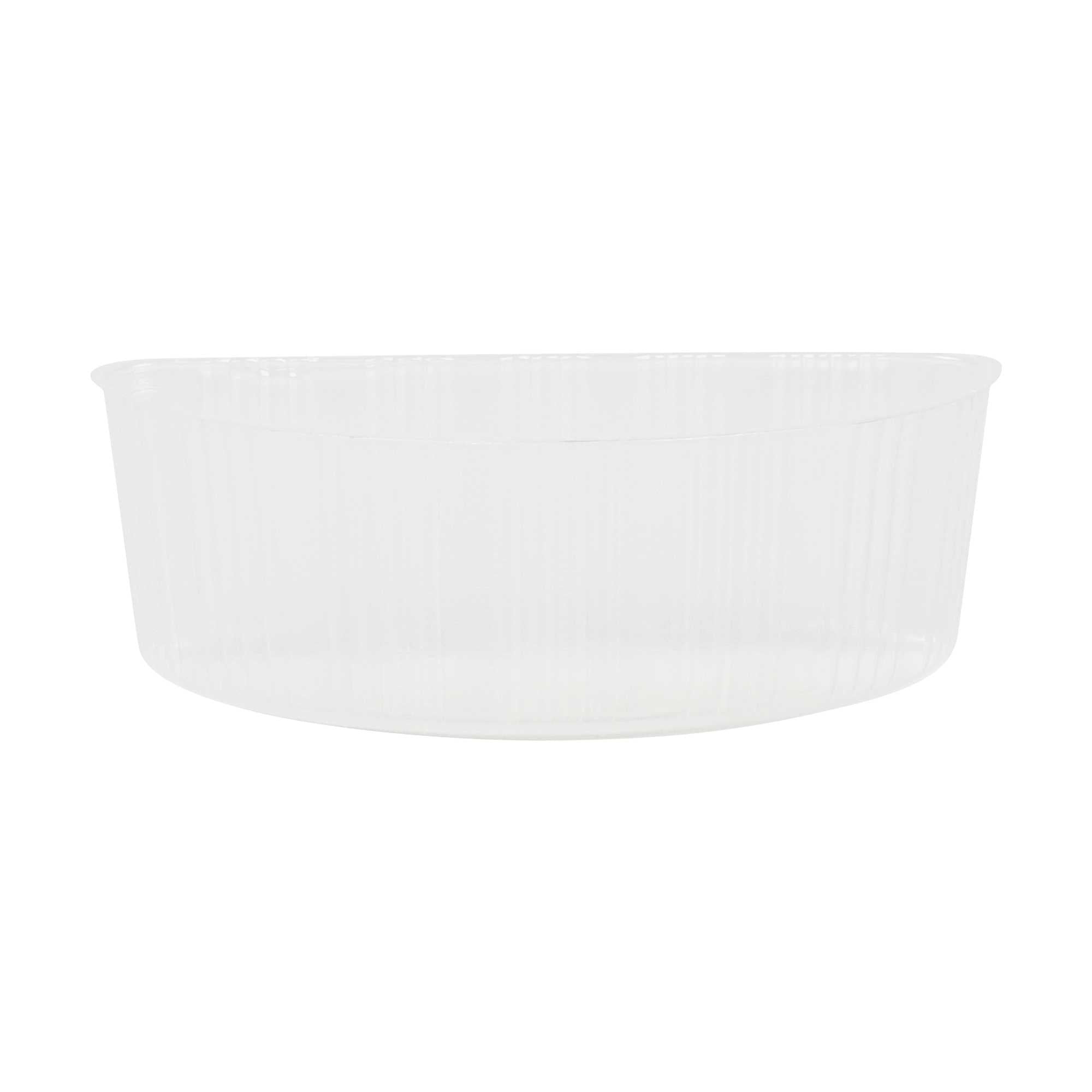 Bio Tek 16 oz White Plastic Half Insert Tray - Fits 17-45 oz Containers - 200 count box