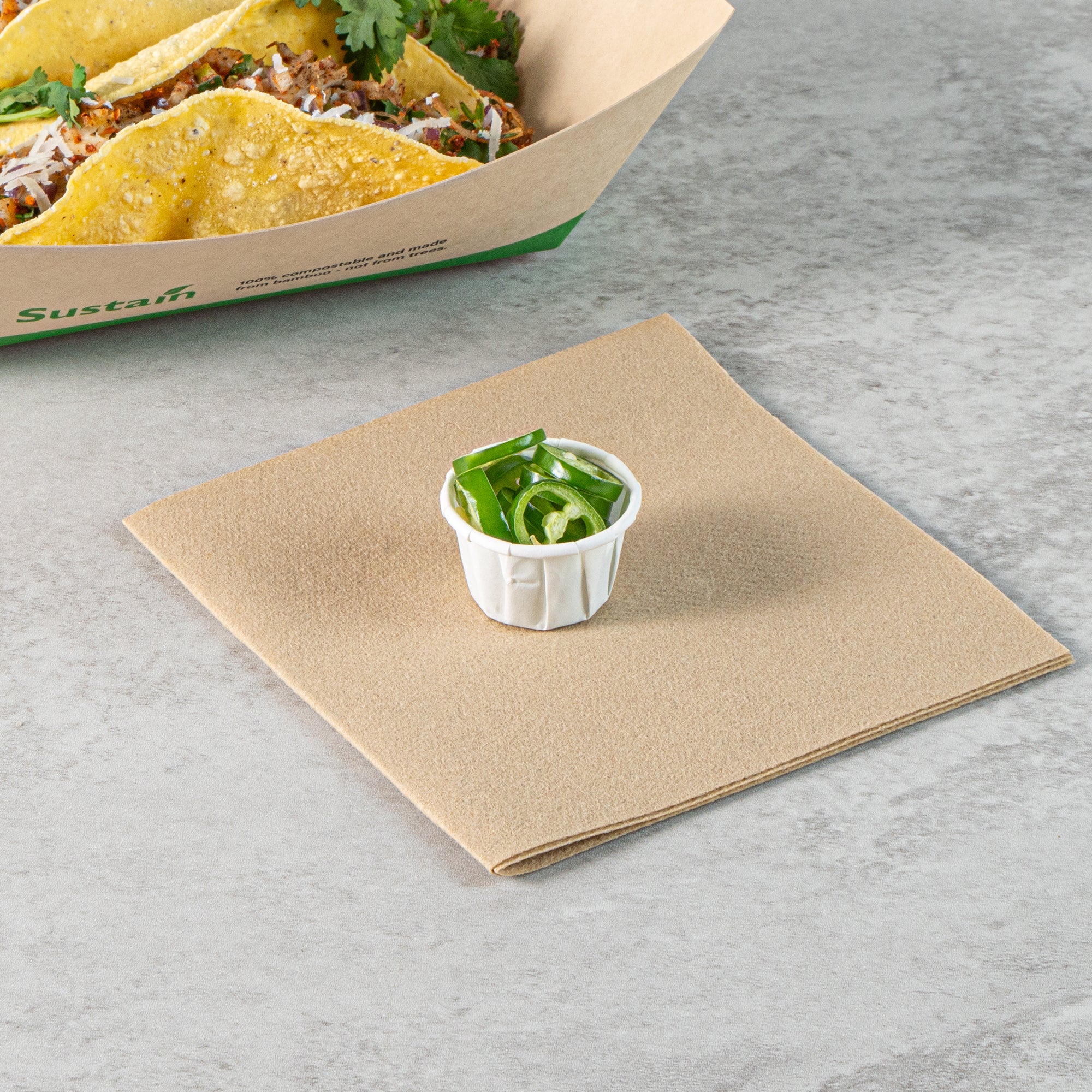 Sustain 0.5 oz White Paper Portion Cup - Compostable - 2000 count box