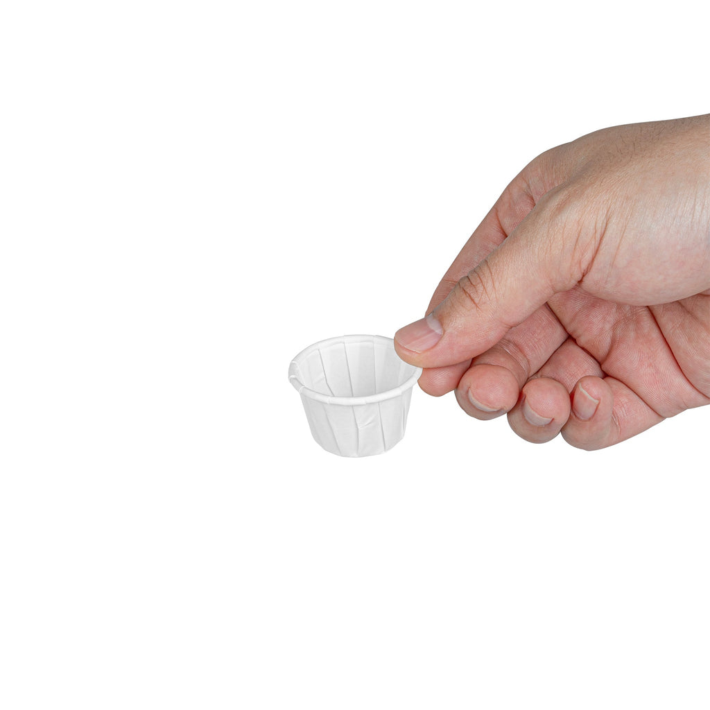 Sustain 0.5 oz White Paper Portion Cup - Compostable - 2000 count box