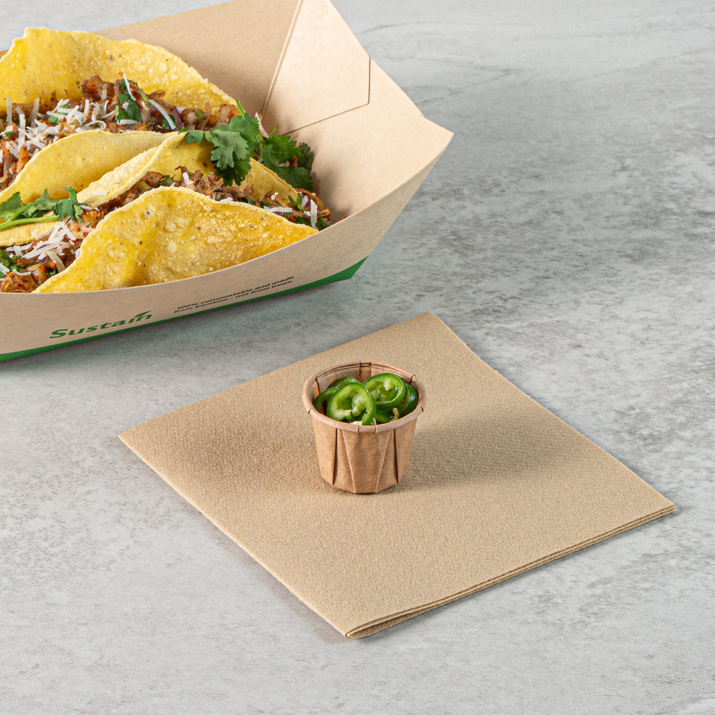 Sustain 0.75 oz Kraft Paper Portion Cup - Compostable - 2000 count box