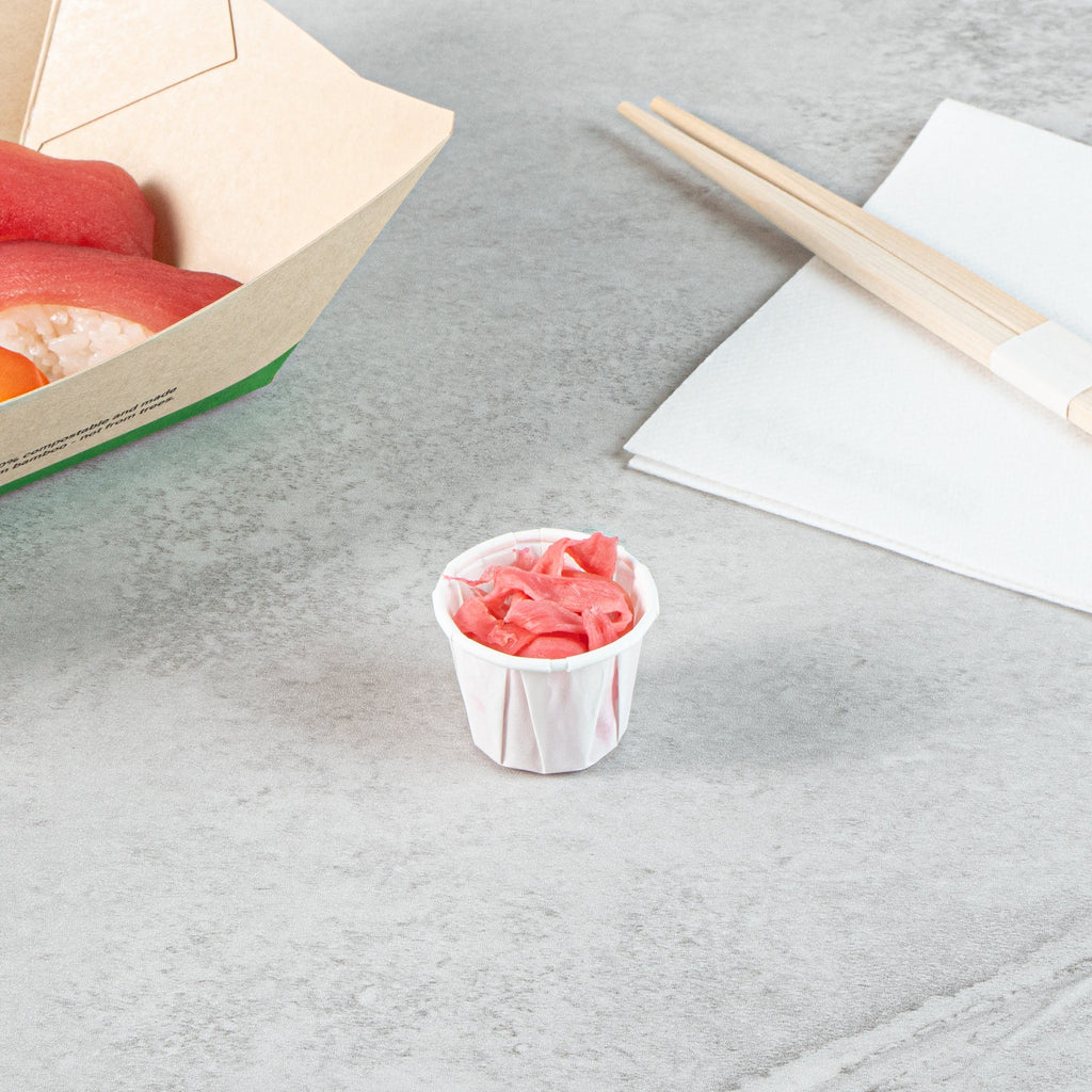 Sustain 0.75 oz White Paper Portion Cup - Compostable - 2000 count box