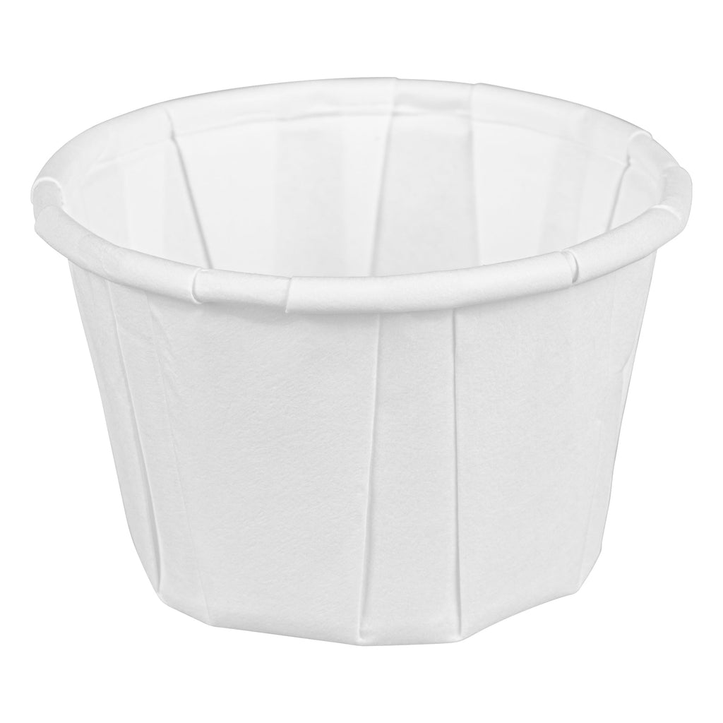 Sustain 1 oz White Paper Portion Cup - Compostable - 2000 count box