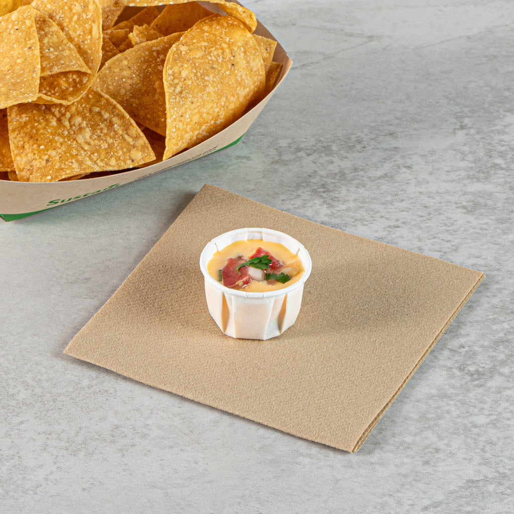 Sustain 1 oz White Paper Portion Cup - Compostable - 2000 count box