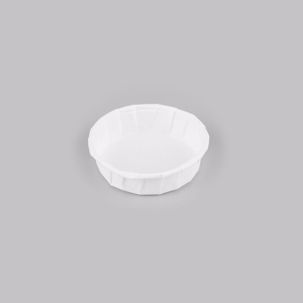 Sustain 1 oz White Paper Squat Portion Cup - Compostable - 2000 count box