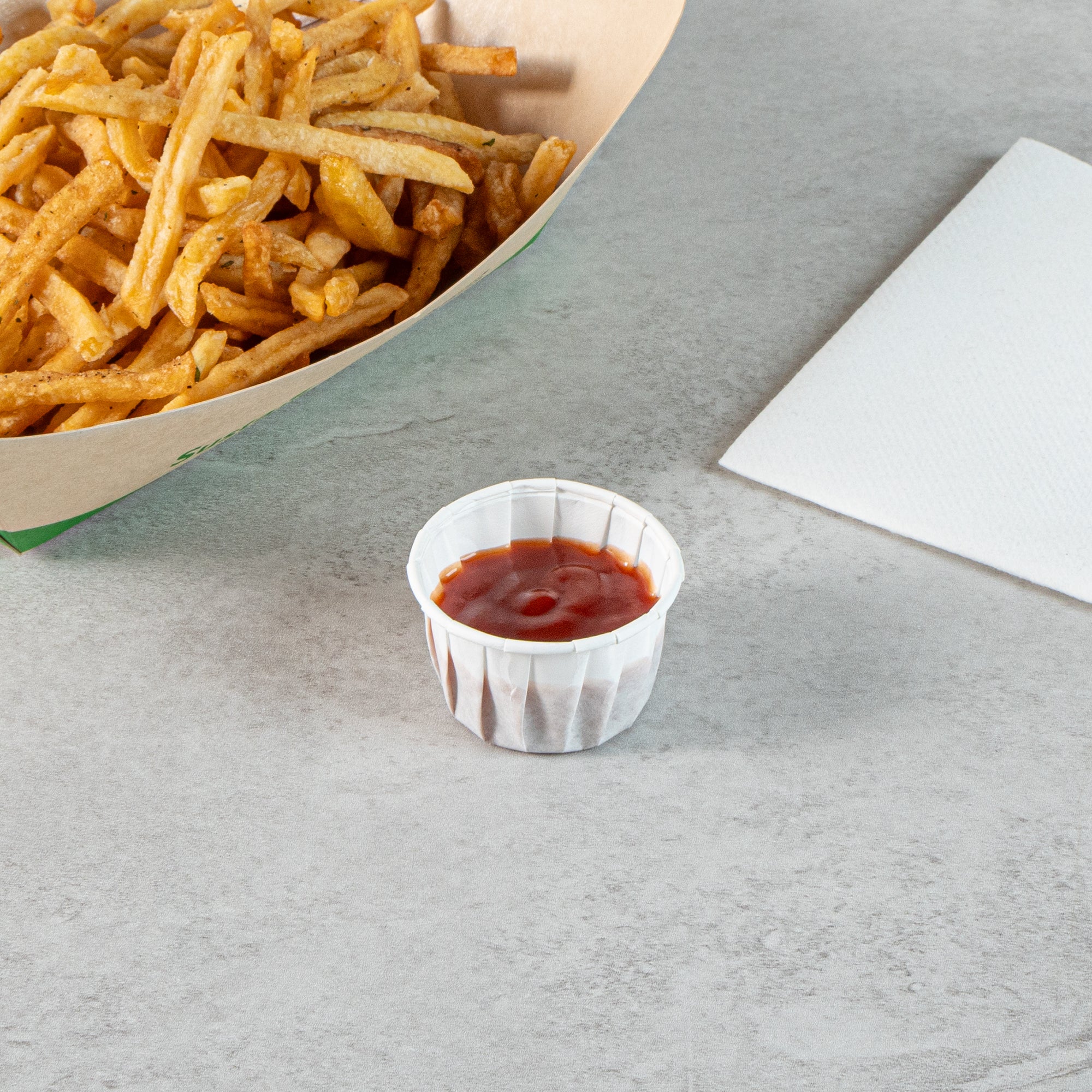 Sustain 1.5 oz White Paper Portion Cup - Compostable - 2000 count box