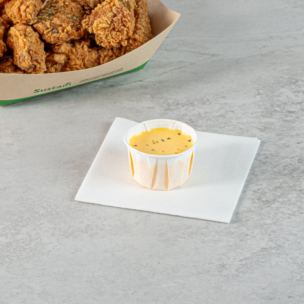 Sustain 2 oz White Paper Portion Cup - Compostable - 2000 count box