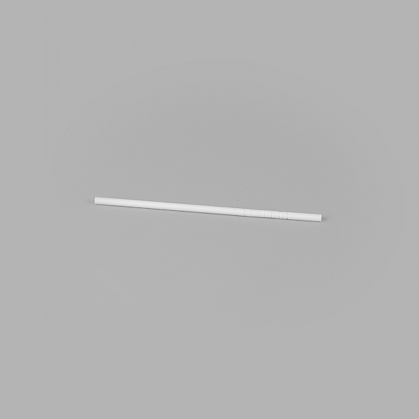Basic Nature White Paper Bendable Straw - Unwrapped, Biodegradable, 6 mm - 7 3/4" - 1000 count box