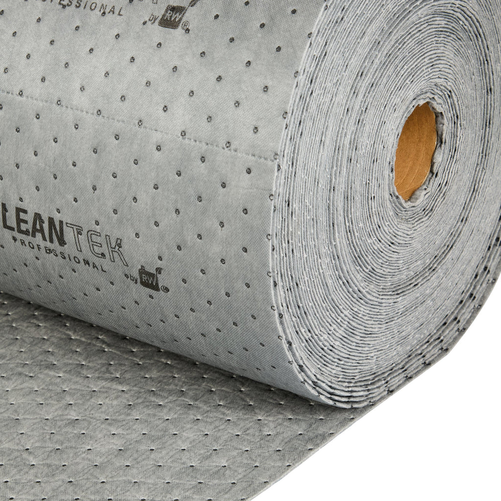 Clean Tek Professional Gray Universal Sorbent Roll - Medium Weight, Perforated - 150' x 30" - 1 count box