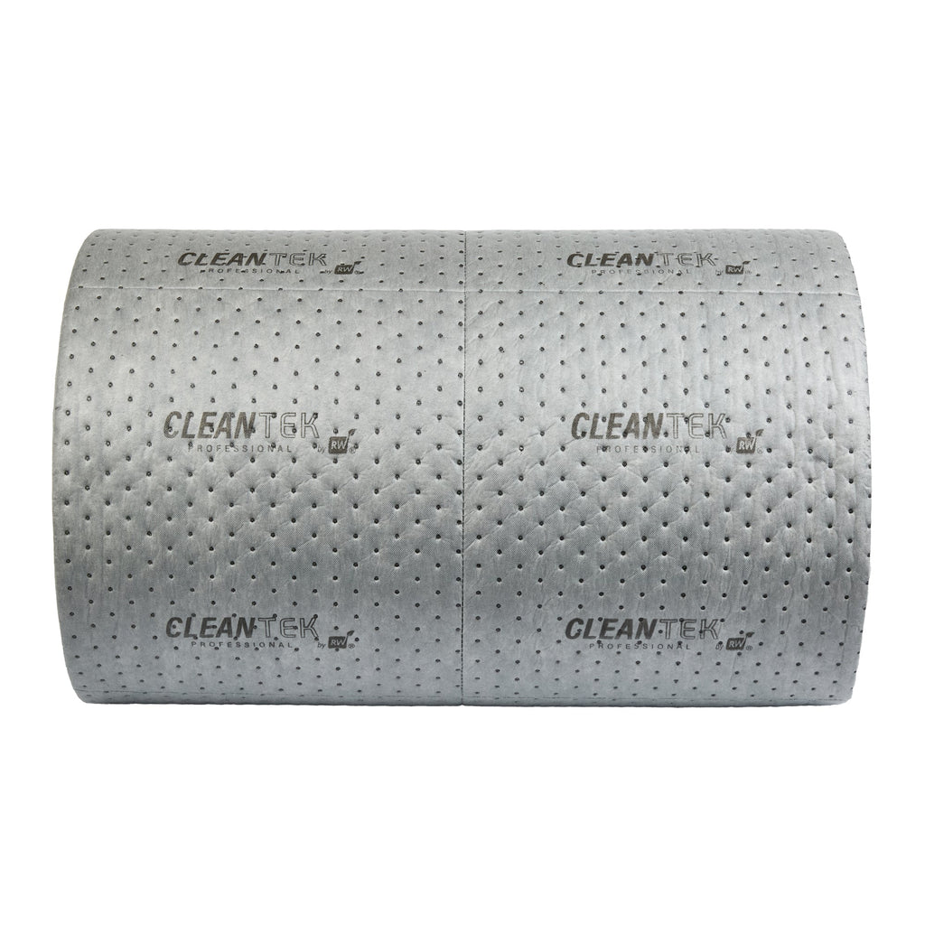 Clean Tek Professional Gray Universal Sorbent Roll - Extra Duty, Perforated - 150' x 30" - 1 count box