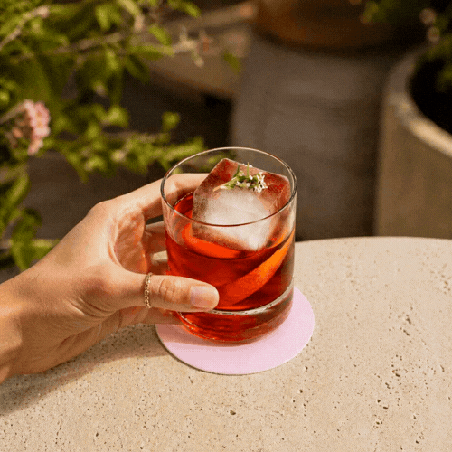 Bar Lux Round Pink Paper Coaster - 3 1/2" - 100 count box