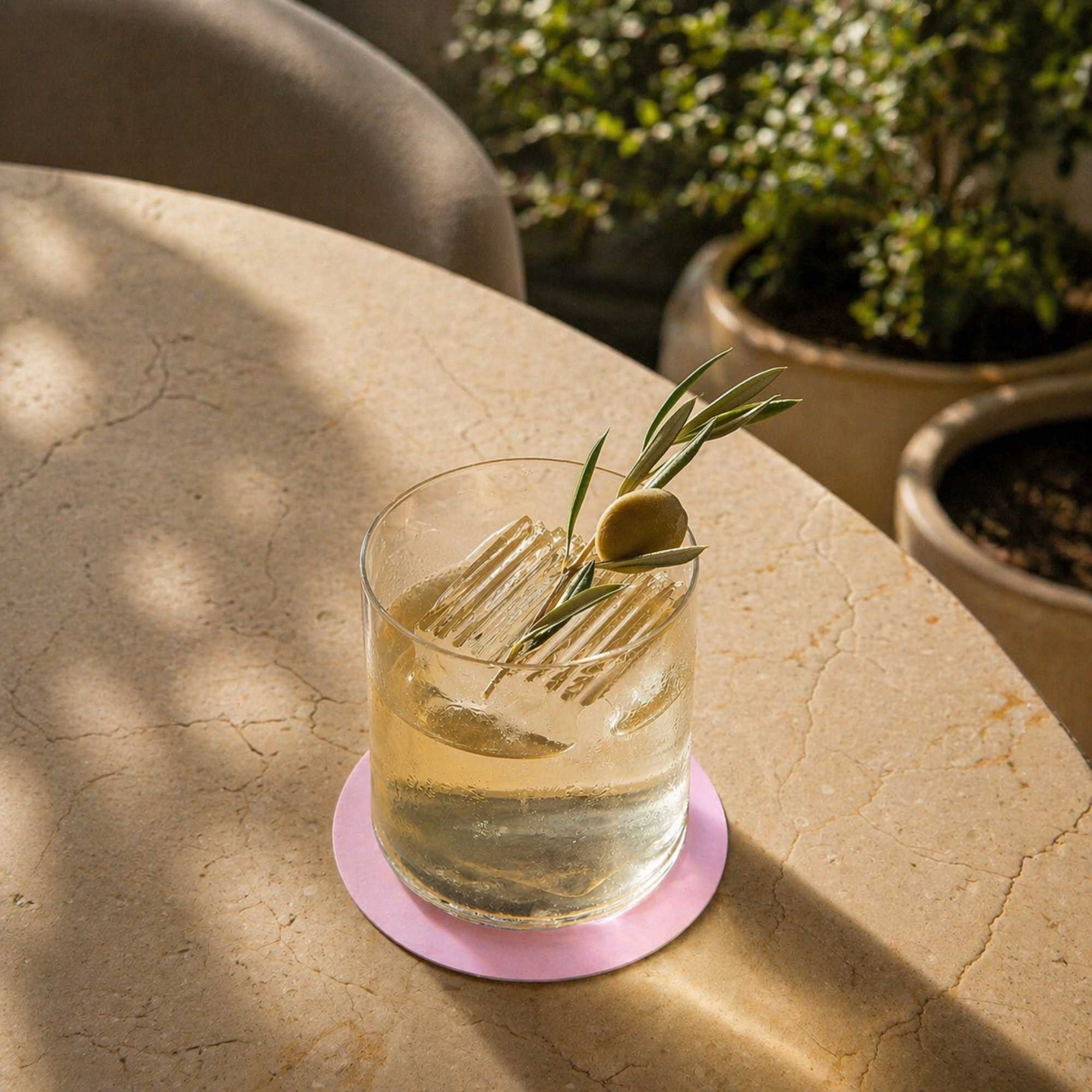 Bar Lux Round Pink Paper Coaster - 3 1/2" - 1000 count box