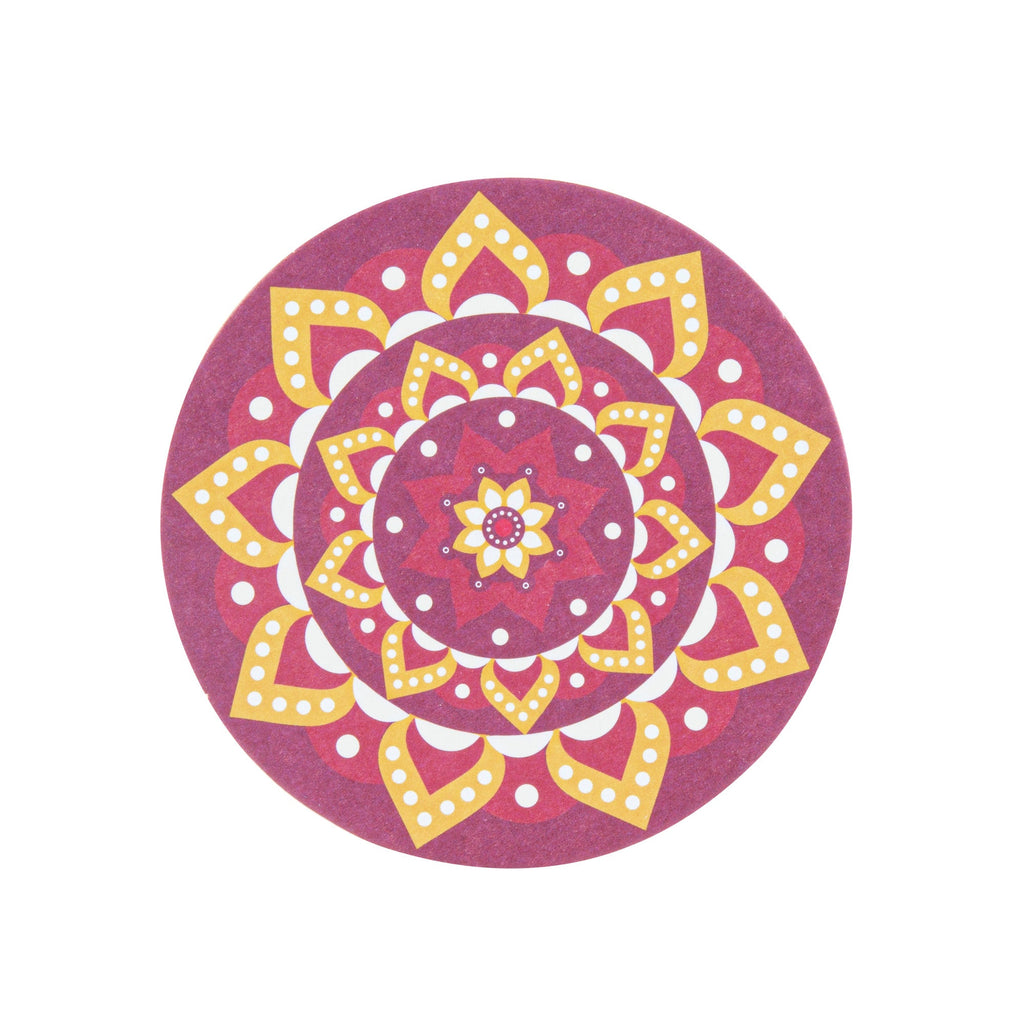 Bar Lux Round Floral Paper Coaster - 6 Assorted Designs - 4" - 48 count box