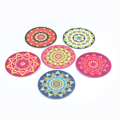 Bar Lux Round Floral Paper Coaster - 6 Assorted Designs - 4" - 480 count box