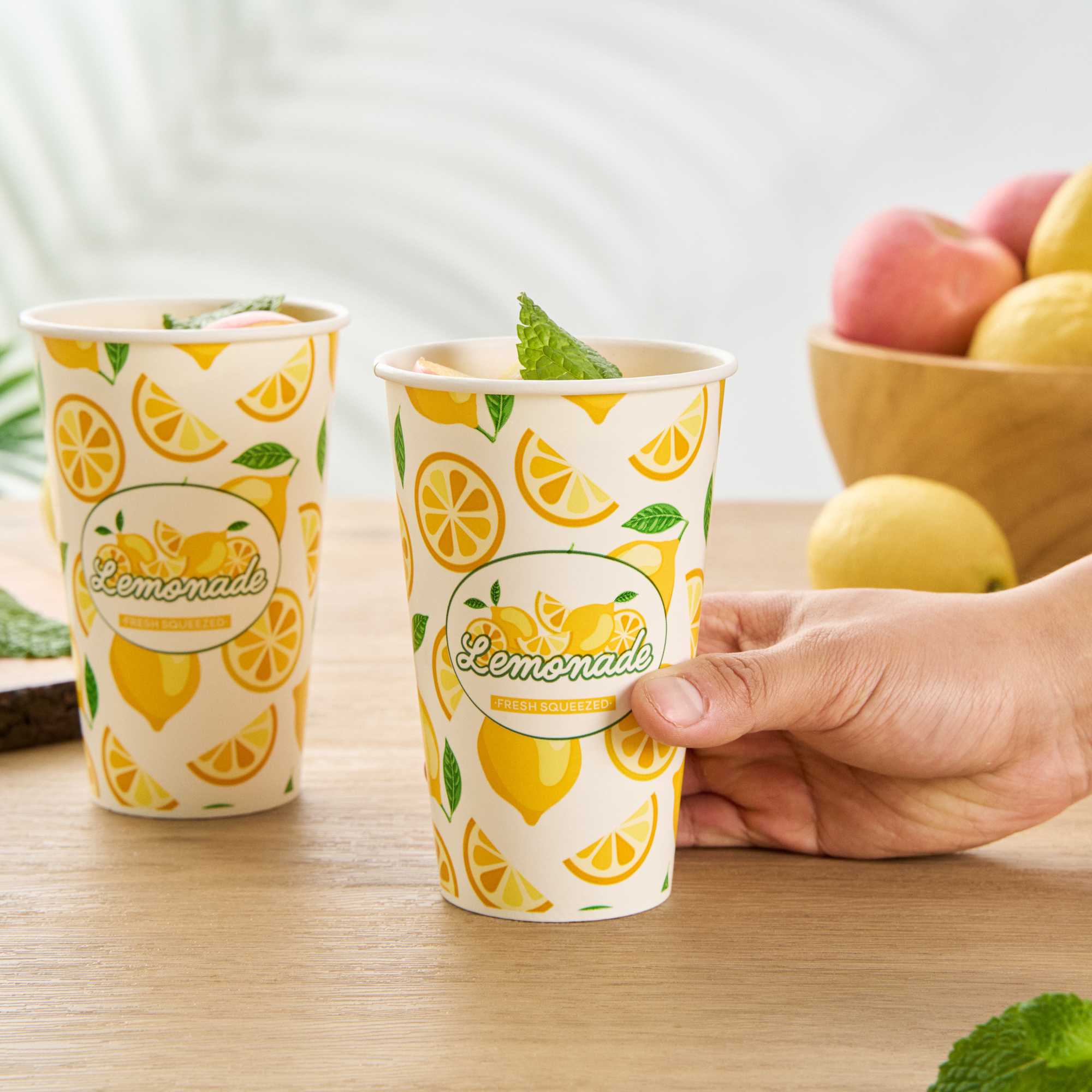 Chef 101 16 oz Poly Paper Lemonade Cup - 500 count box