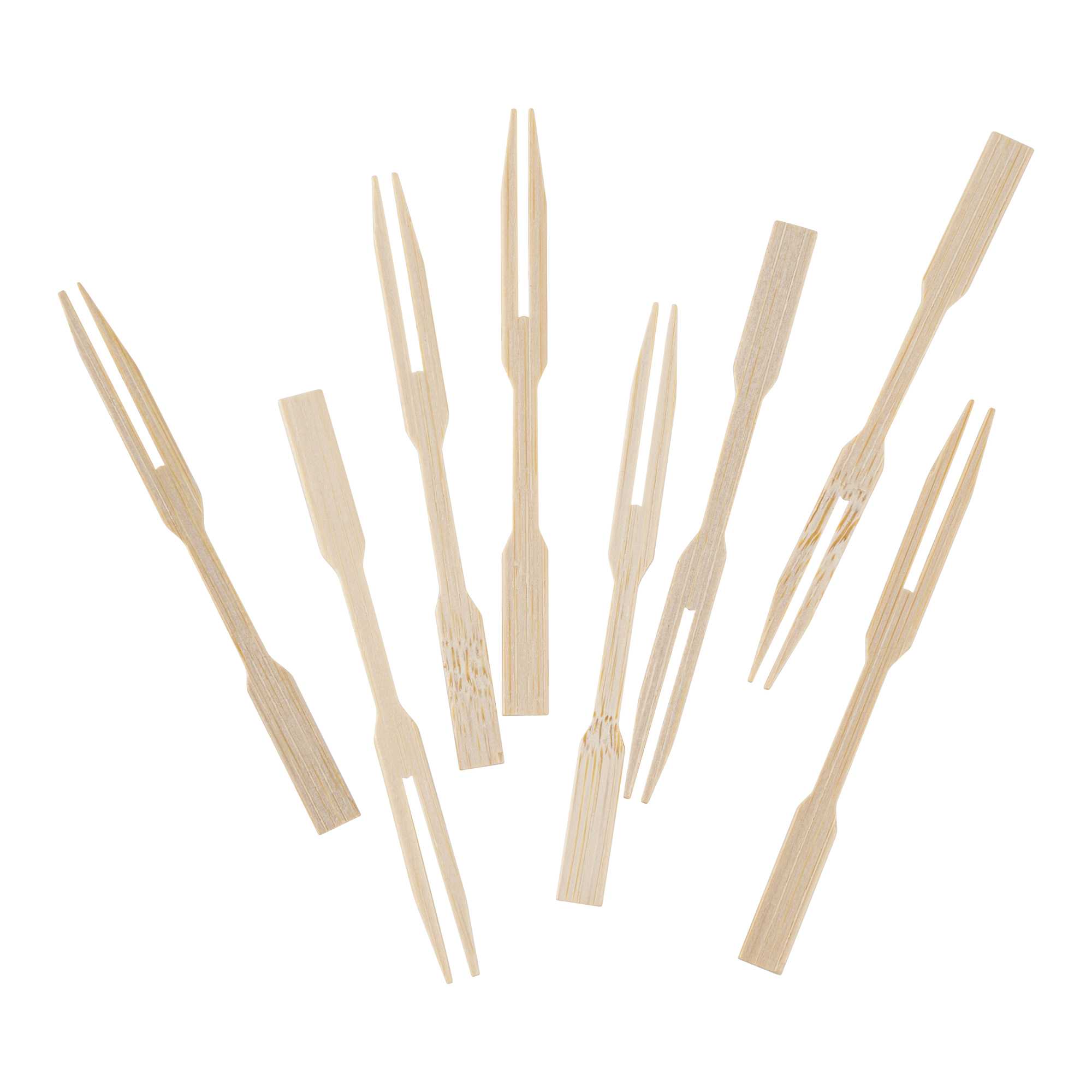 Bambuddha Natural Bamboo Asian Fork - 3 1/2" - 1000 count box