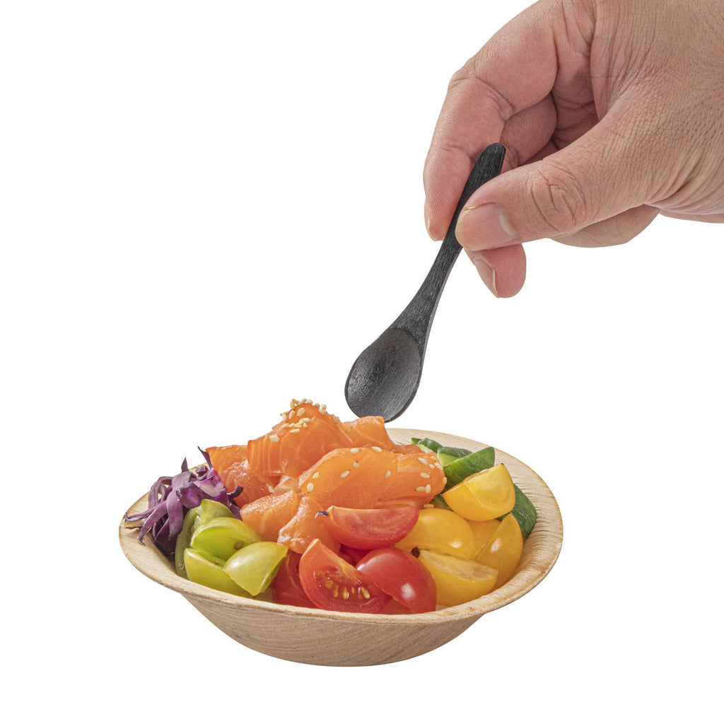 Bambuddha Black Bamboo Mini Spoon - 3 1/2" - 100 count box
