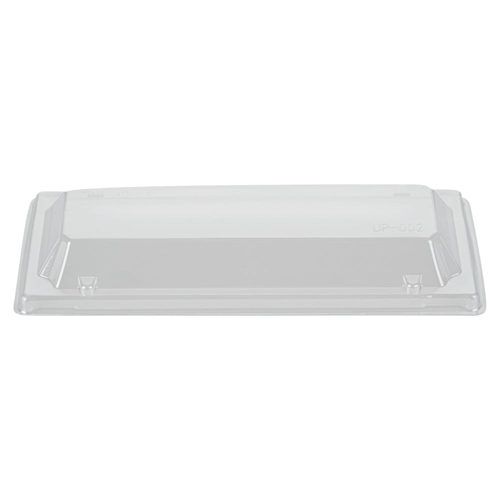 Taipei Clear Plastic Lid - Fits Rectangle Poplar Long Flare Container - 100 count box
