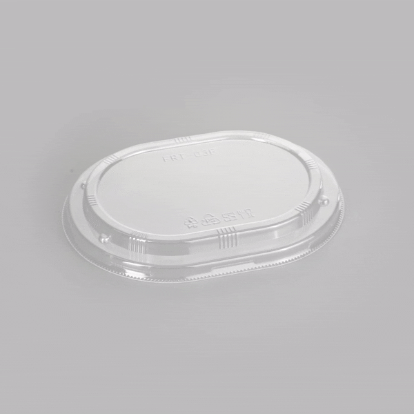 Taipei Clear Plastic Lid - Fits Oval Poplar Container - 100 count box