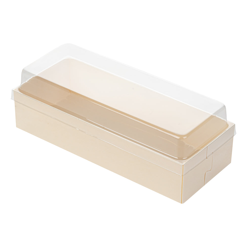 Taipei Clear Plastic Lid - Fits Rectangle Poplar Long Straight Container - 100 count box