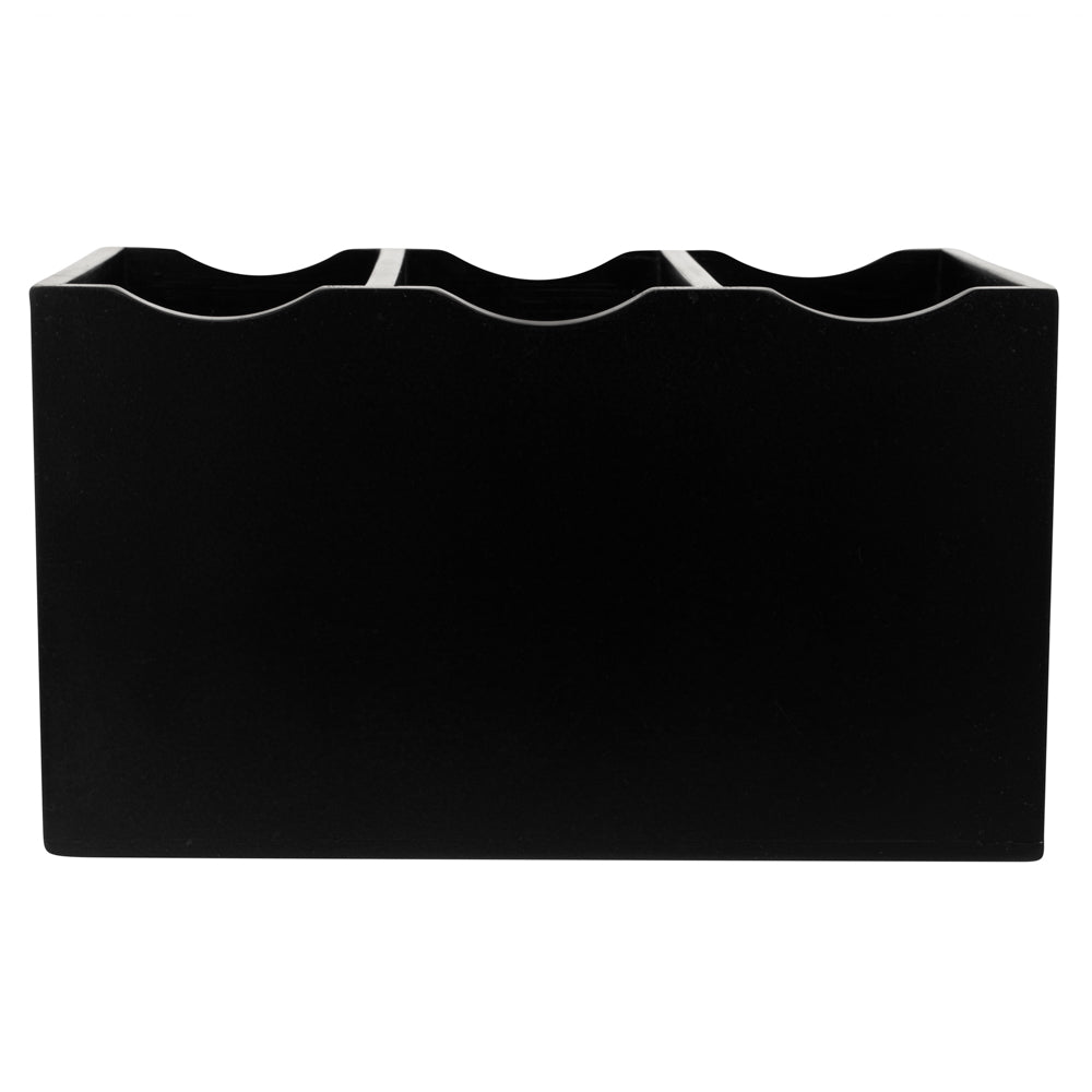 Eco Display Rectangle Black Bamboo Flatware Display - 8 1/4" x 5 1/2" x 4 3/4" - 1 count box