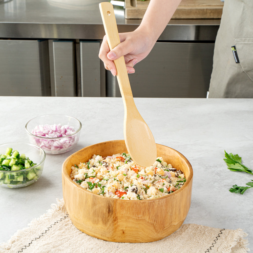 Bambuddha Natural Bamboo Serving Spoon - 12" x 1" - 1 count box