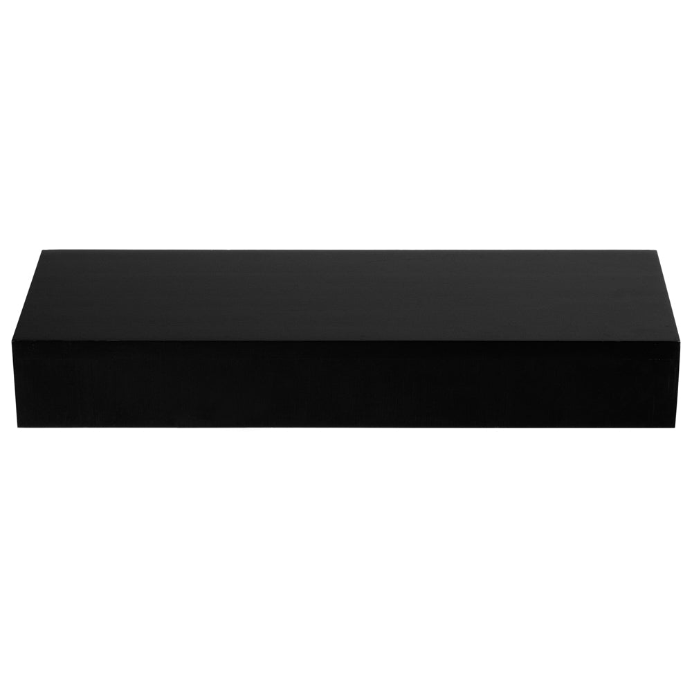 Cater Tek Rectangle Black Bamboo Short Riser - 20 1/2" x 7" x 3 1/4" - 1 count box