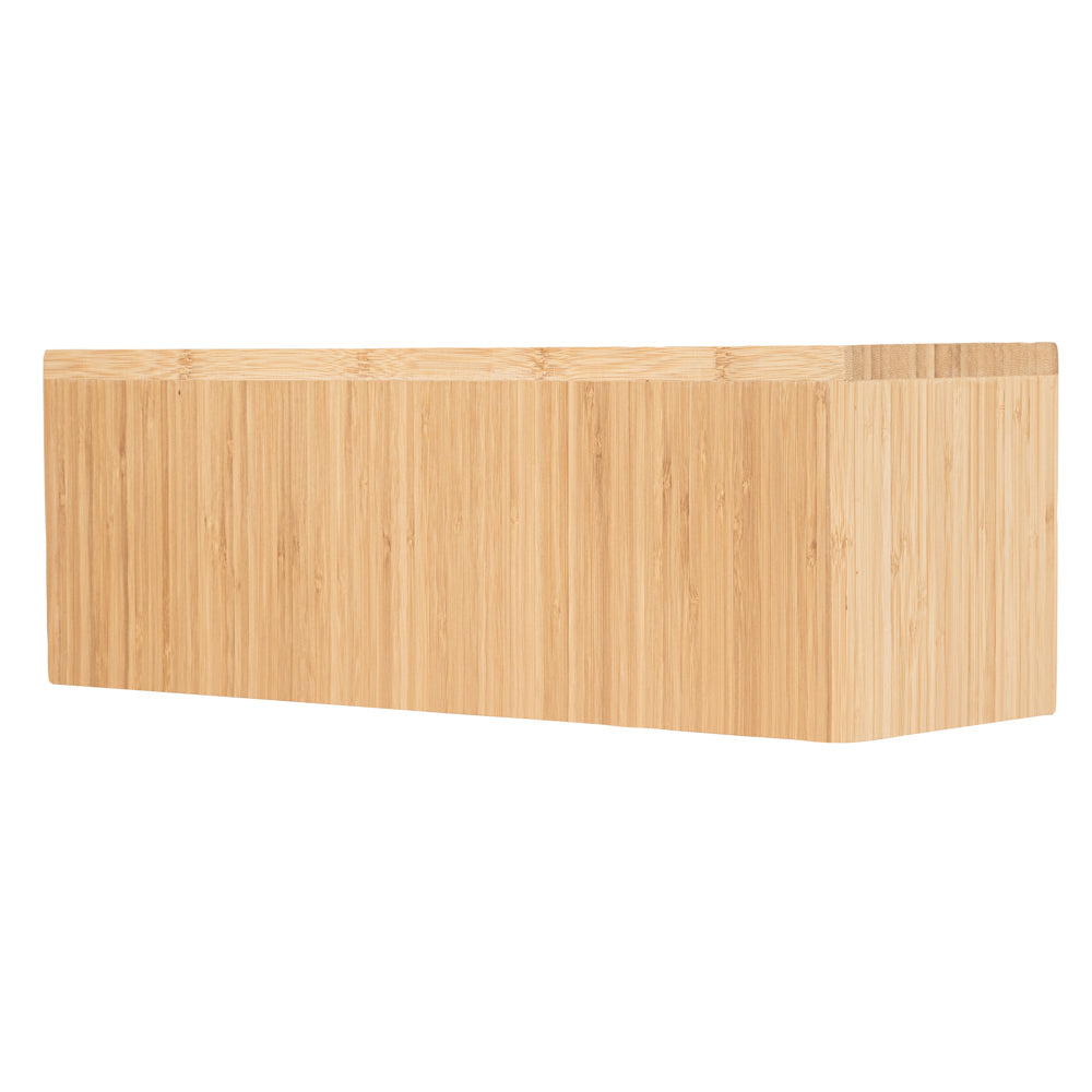 Cater Tek Rectangle Natural Bamboo Medium Riser - 20 1/2" x 7" x 7" - 1 count box