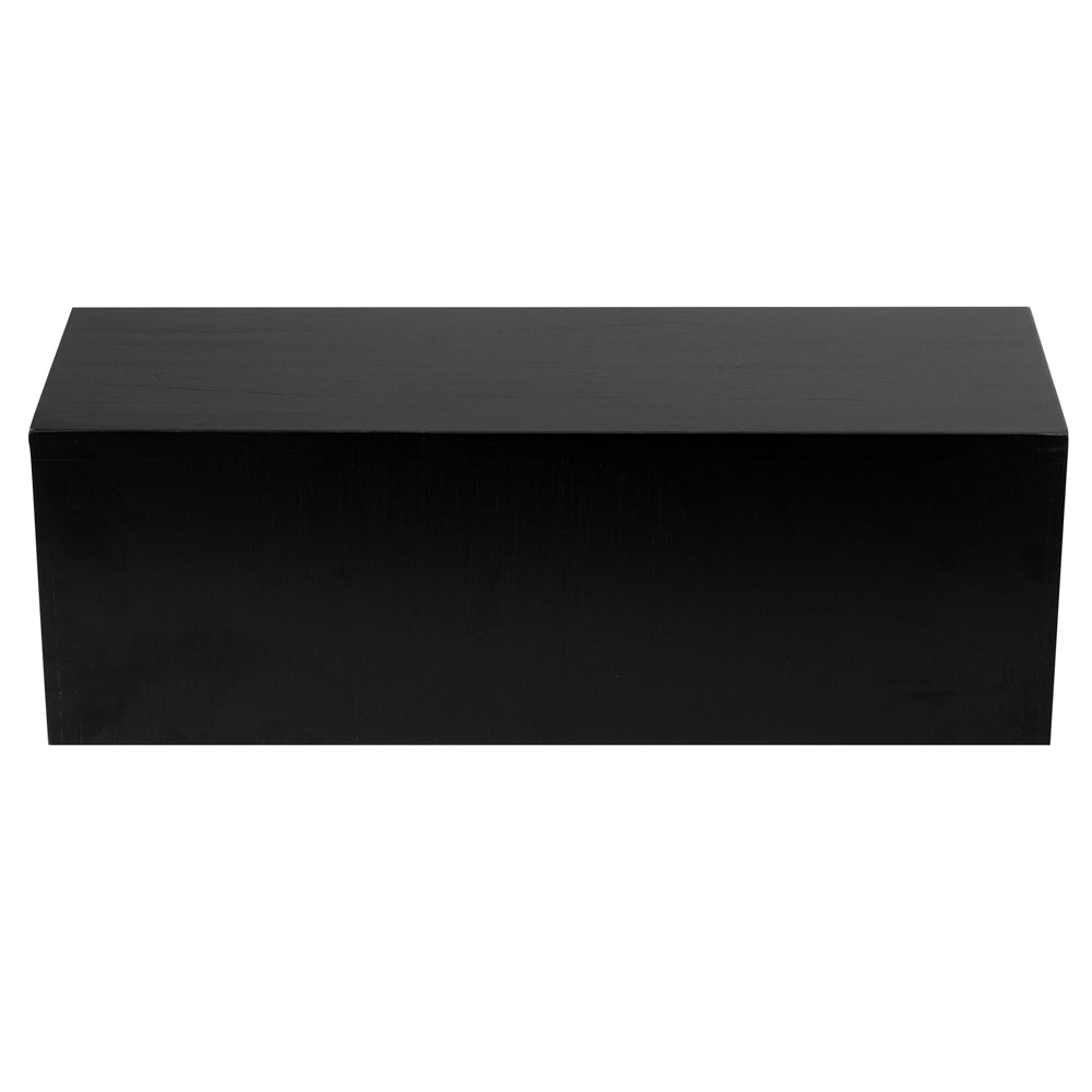 Cater Tek Rectangle Black Bamboo Medium Riser - 20 1/2" x 7" x 7" - 1 count box