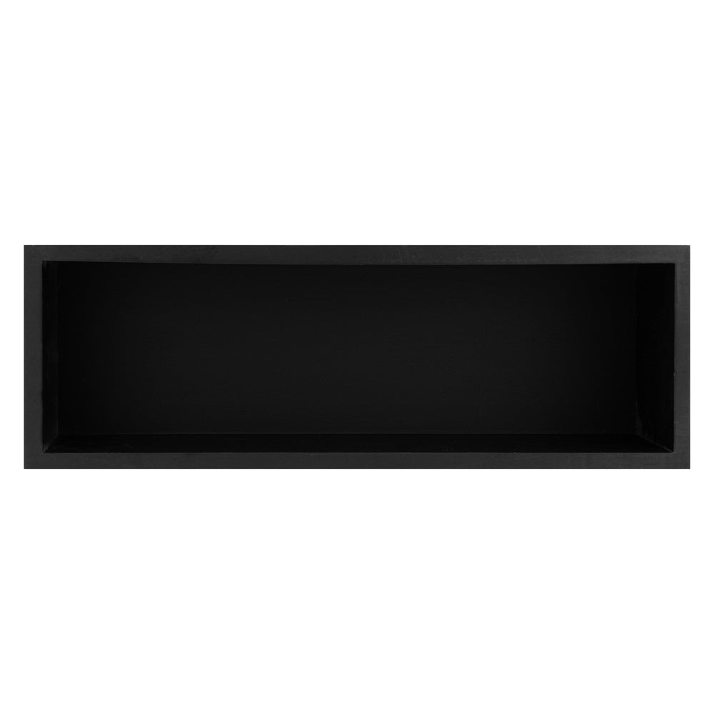 Cater Tek Rectangle Black Bamboo Medium Riser - 20 1/2" x 7" x 7" - 1 count box