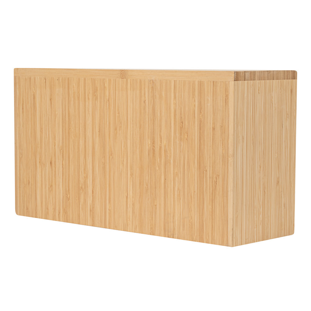 Cater Tek Rectangle Natural Bamboo Tall Riser - 20 1/2" x 7" x 11" - 1 count box