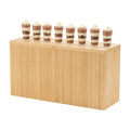 Cater Tek Rectangle Natural Bamboo Tall Riser - 20 1/2" x 7" x 11" - 1 count box