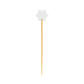 Pixy White Bamboo Snowflake Pick - 3 1/2" - 1000 count box