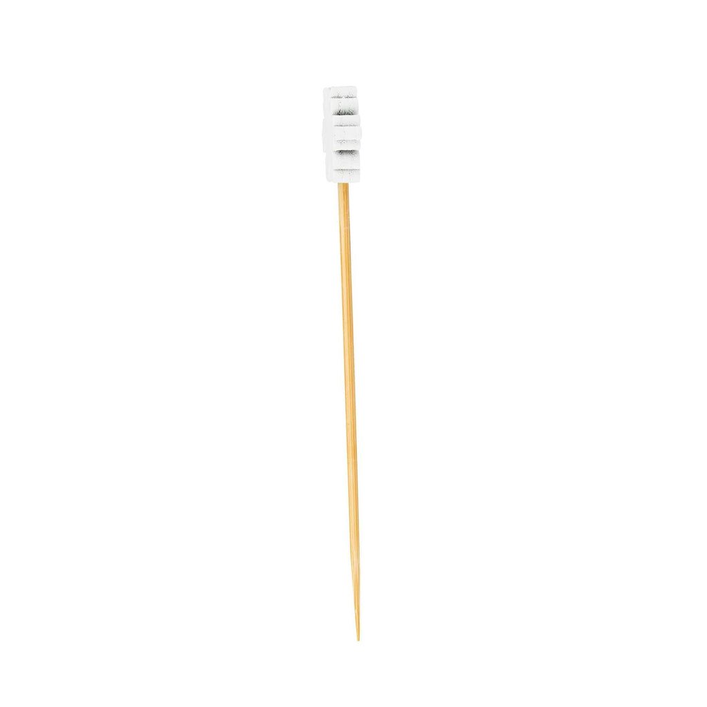 Pixy White Bamboo Snowflake Pick - 3 1/2" - 1000 count box