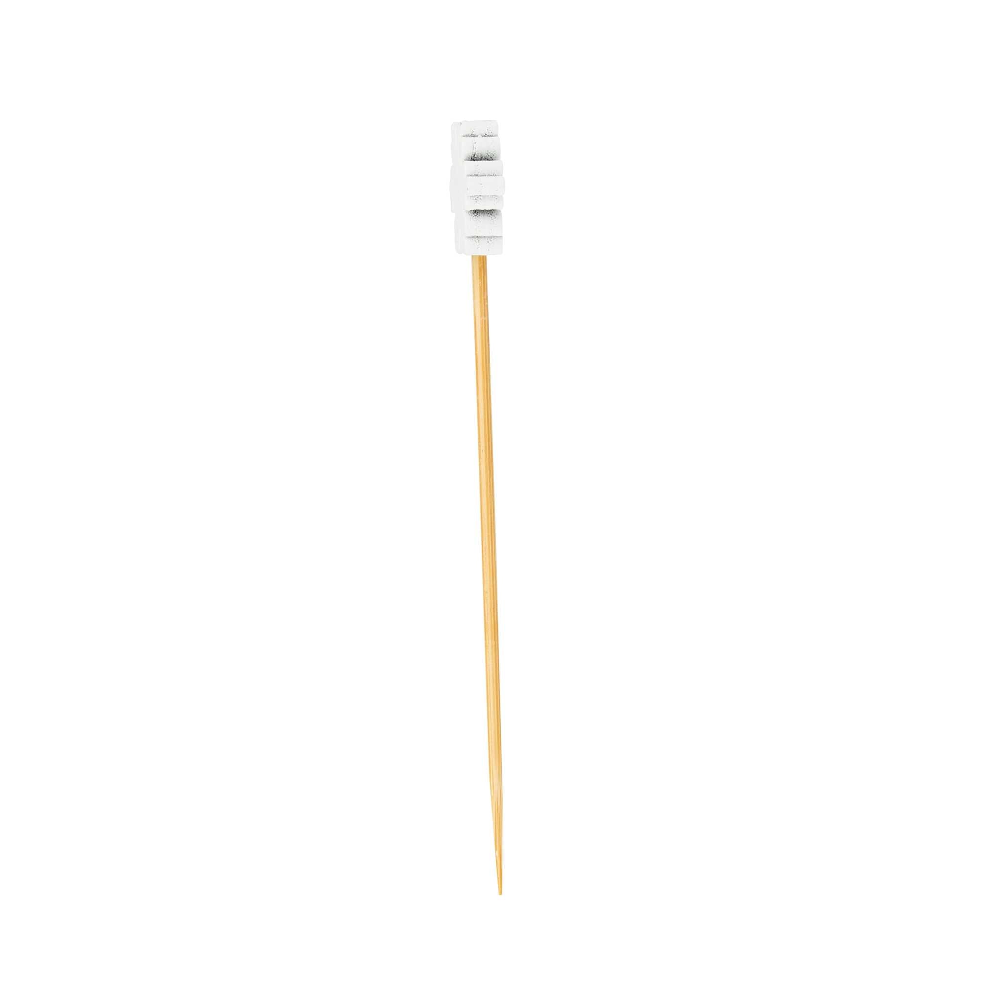 Pixy White Bamboo Snowflake Pick - 3 1/2" - 1000 count box