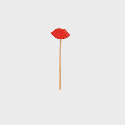 Pixy Red Bamboo Sexy Lips Pick - 2 3/4" - 100 count box