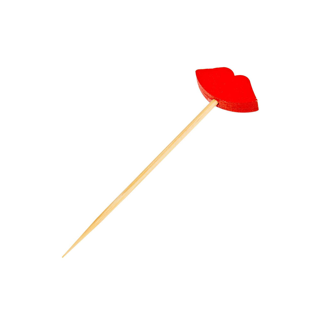 Pixy Red Bamboo Sexy Lips Pick - 2 3/4" - 1000 count box