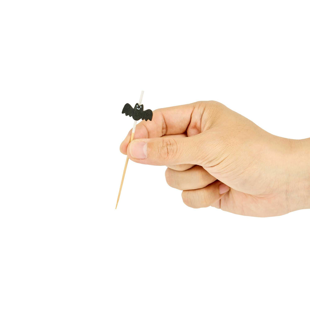 Pixy Black Bamboo Happy Bat Pick - 3 1/2" - 1000 count box