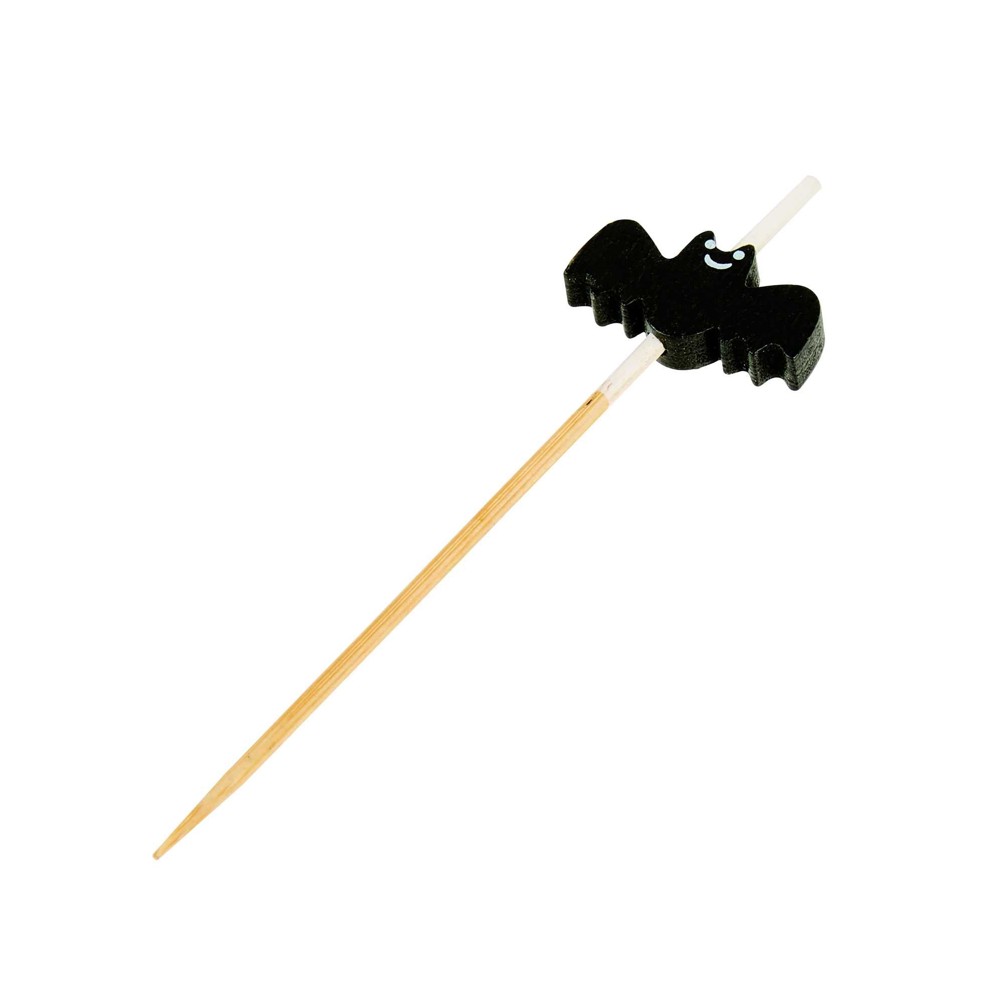 Pixy Black Bamboo Happy Bat Pick - 3 1/2" - 1000 count box