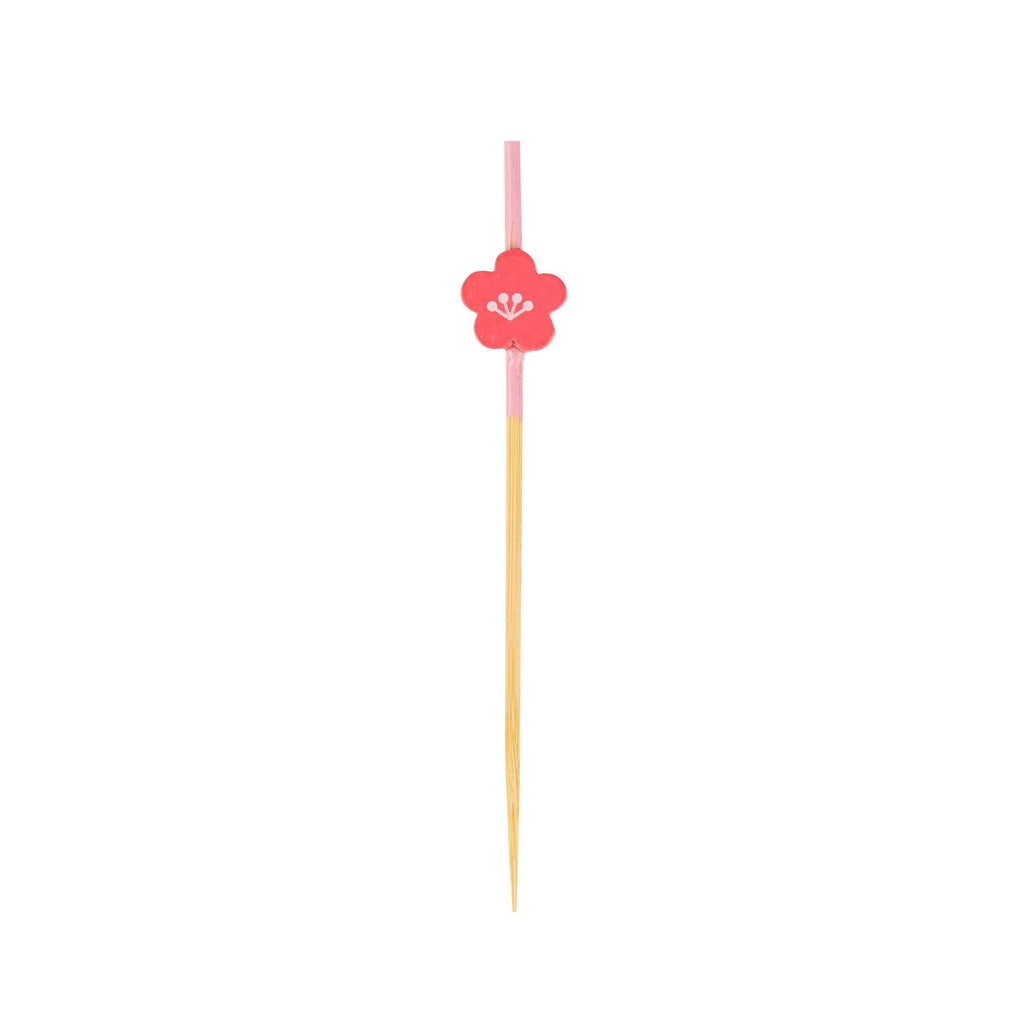 Pixy Pink Bamboo Flower Pick - 3 1/2" - 100 count box