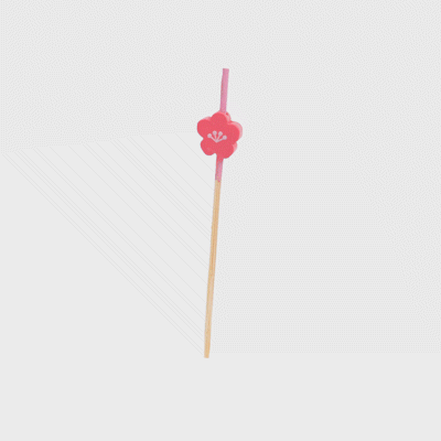 Pixy Pink Bamboo Flower Pick - 3 1/2" - 1000 count box