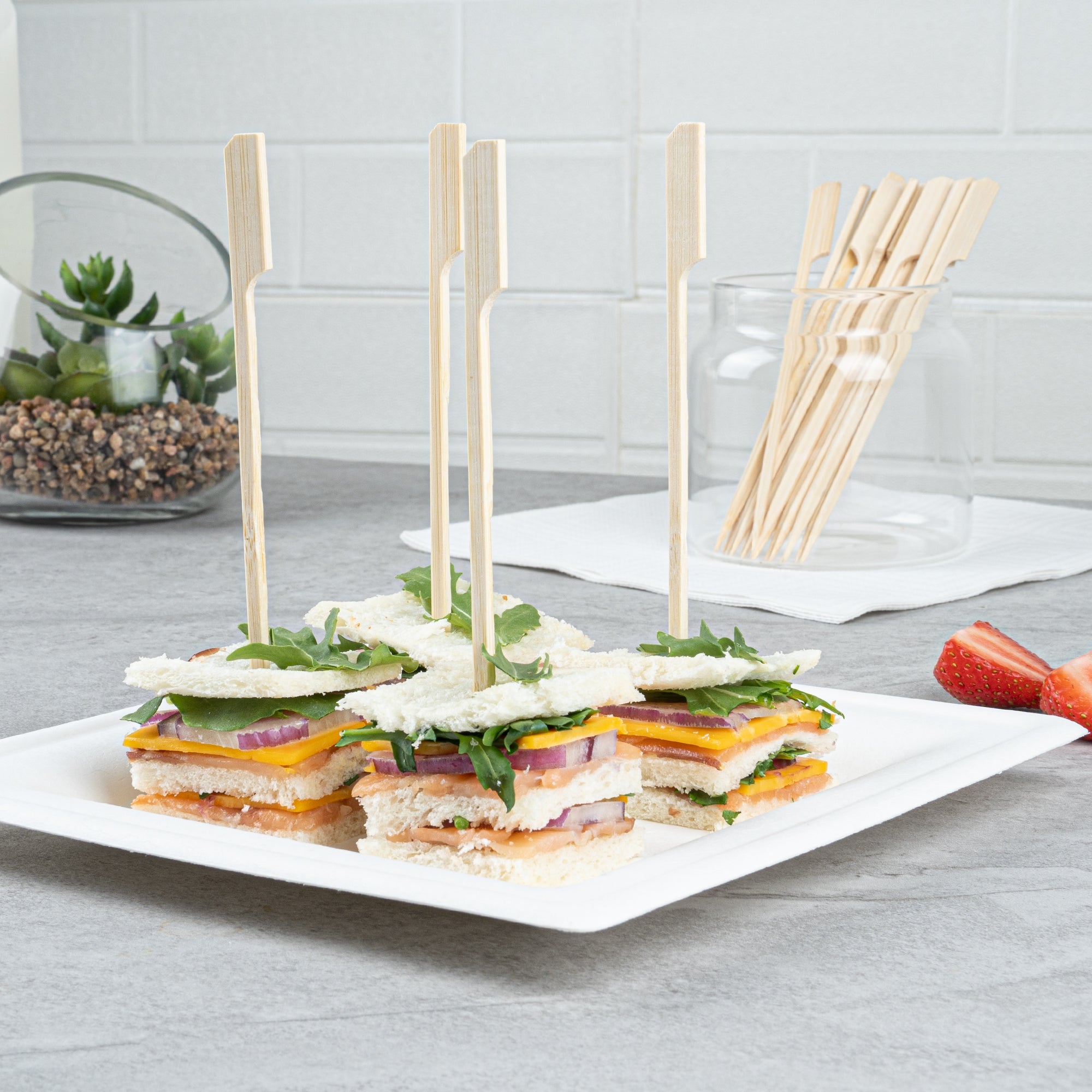 Pixy Natural Shaved Bamboo Paddle Skewer - 6" - 1000 count box